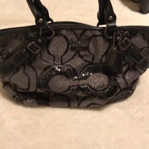Coach Black Sequined Purse